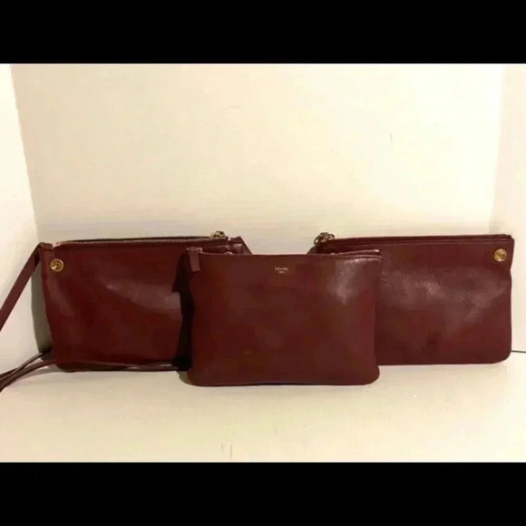 Celine trio calfskin leather crossbody handbag - Picture 4 of 15